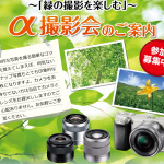 【7月の撮影会】アルファ撮影会のお知らせ