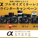 αフルサイズミラーレス ウインターキャンペーン 「最大30,000円キャッシュバック!」