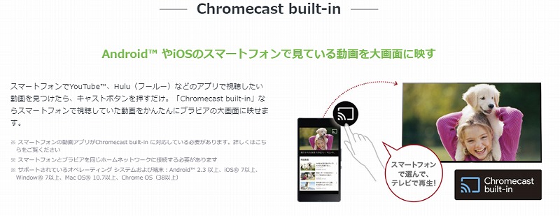 Chromecastって使ったことある Bravia内蔵のchromecastを使って大画面をスマートに利用してみよう Chromecast Built In ソニーショップ 山賀電気 株